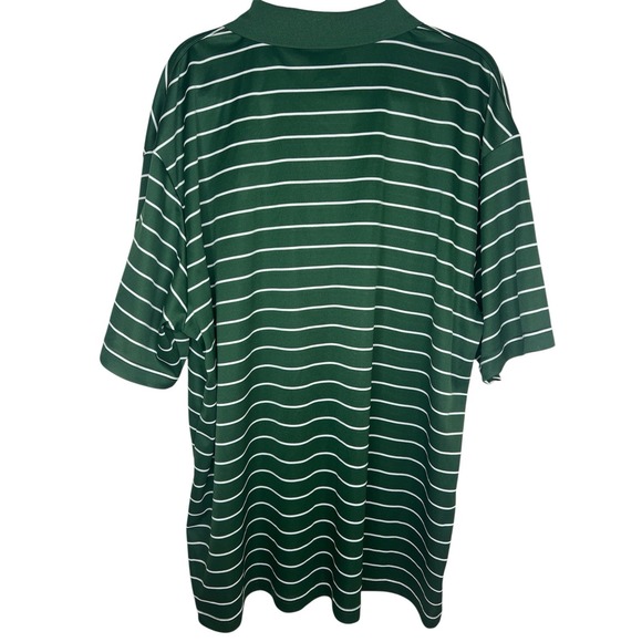 NFL Team Apparel New York Jets Polo Men's Size 2XL Green Striped Football Sports - Picture 2 of 6